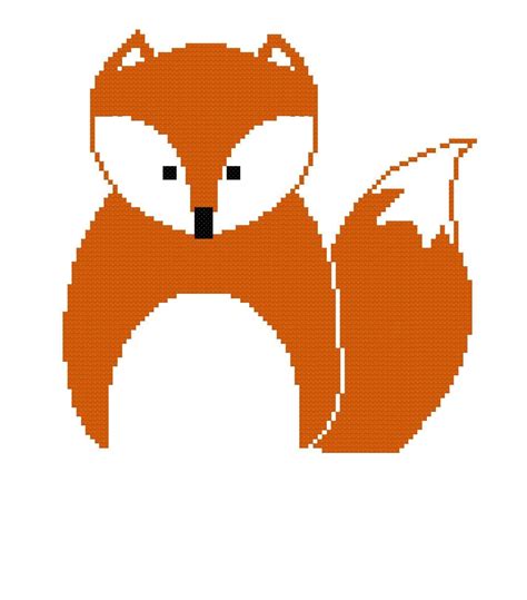 Round Fox Cross Stitch Pattern Pdf File Etsy