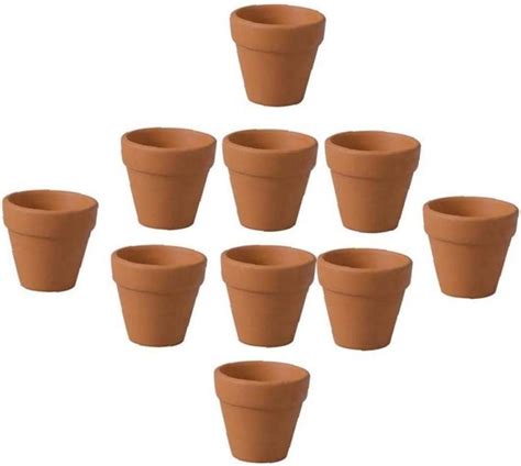 Ruluti 12pcs Mini Clay Pots Small Terracotta Pot Clay Ceramic Pottery