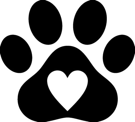 Paw Clipart Heart Shaped Paw Heart Shaped Transparent Free For