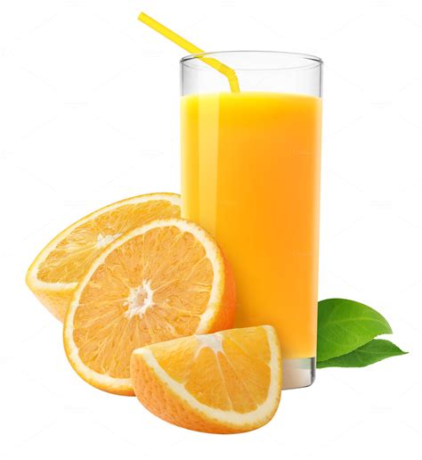 Isolated Glass Of Orange Juice ~ Food And Drink Photos On Creative Market
