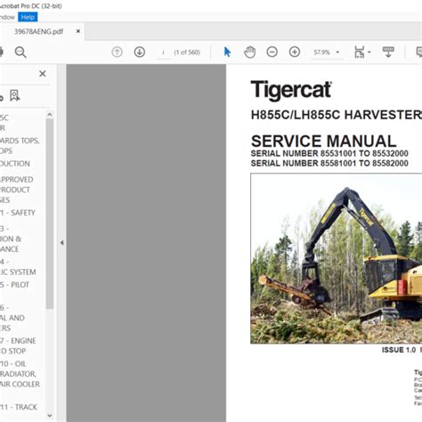 Tigercat Shovel Clam Grapple Service And Maintenance Manual Pdf