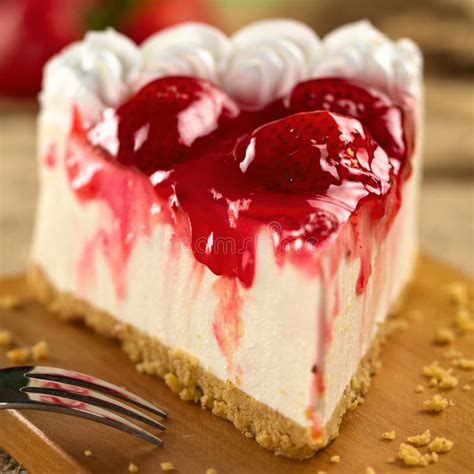 Strawberry Cheesecake Stock Image Image Of Slice Homemade 20192397
