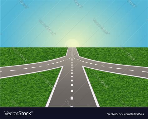 Intersection On Highway Royalty Free Vector Image