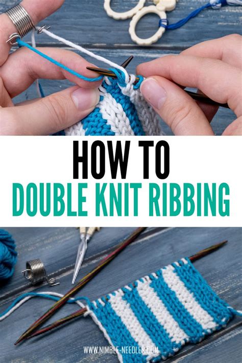 Double Knitting Ribbing In Two Colors Step By Step Tutorial Video