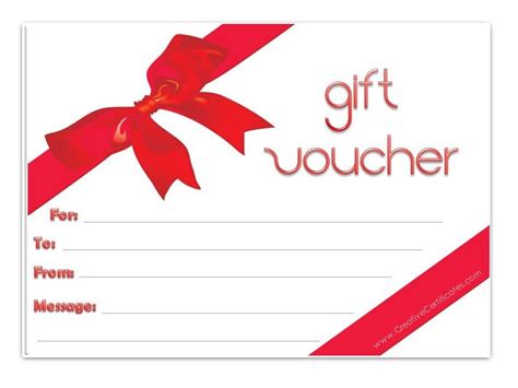 Gift Voucher Templates Free Printable