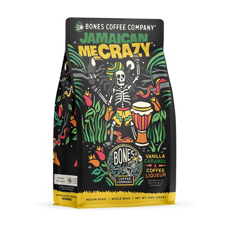 Jamaican Me Crazy Coffee Whole Bean By Bones Coffee Company