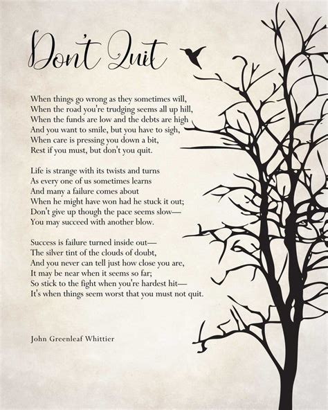 Dont Quit Poem John Greenleaf Whittier Quote Graduation T Grad