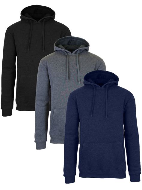 men s fleece lined pullover hoodie sweatshirts 3 pack