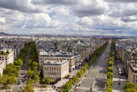 Free Download Hd Wallpaper View From The Arc De Triomphe Aerial