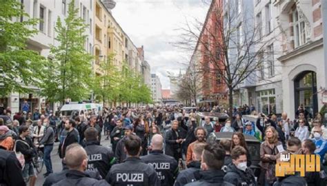 مظاهرات في ألمانيا احتجاجا على قيود كورونا وكالة الاولى نيوز