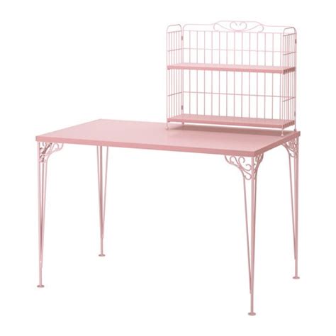 FalkhÖjden Desk With Add On Unit Pink Ikea