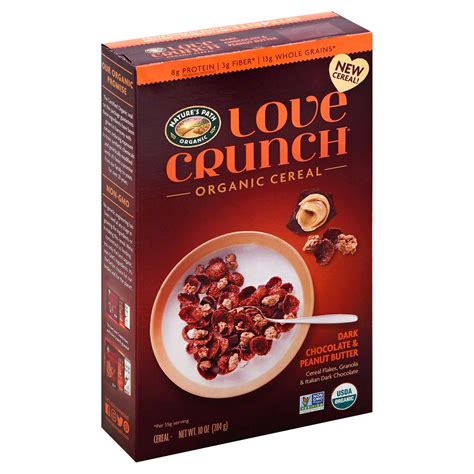 Nature S Path Organic Love Crunch Dark Chocolate Peanut Butter Cereal