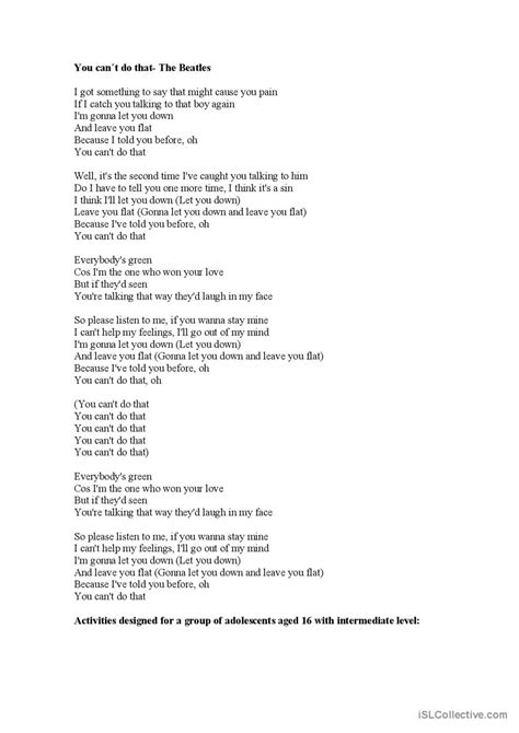 You can´t do that: English ESL worksheets pdf & doc