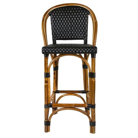 Parisian bistro bar and counter stools frontgate. Black Counter Height Mediterranean Bistro Bar Stool with ...