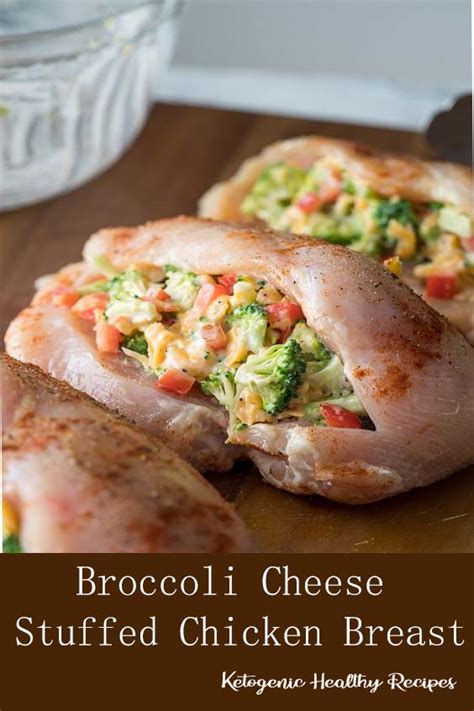 Stuff with cheese and ham, tucking ingredients securely into pocket. Broccoli Cheese Stuffed Chicken Breast - Recipes Virral