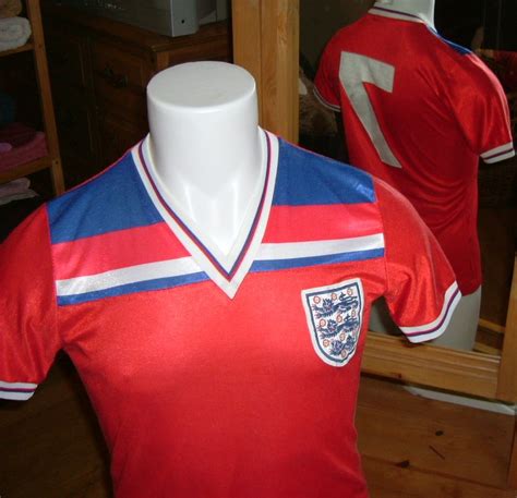 Score Draw Retro England Football 1982 World Cup Away Shirt