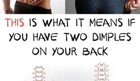 Do You Have These Dimples On Your Lower Back It Means Something Special Healthy Food Advice