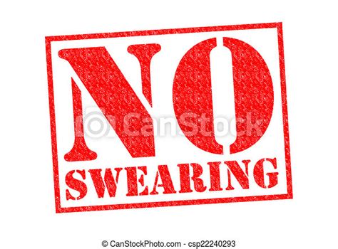 Stock Illustration Of No Swearing Red Rubber Stamp Over A