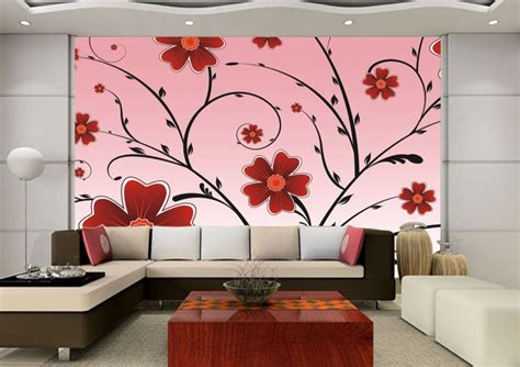 Floral Wall Mural Perfectly Addition To Any Living Room