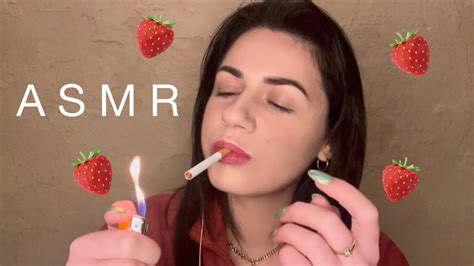 Asmr Smoking And Bubblegum Chewing Blowing And Popping 🍓 Youtube