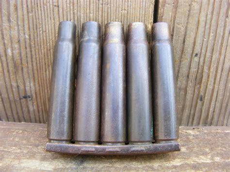 Ww2 German Nazi Nice Set Of 5 Mauser Empty Bullet Ammo Shells Machine Gun Mg42 Mg34