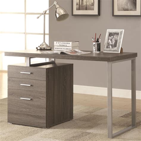 Modern Design Home Office Weathered Grey Writing Computer