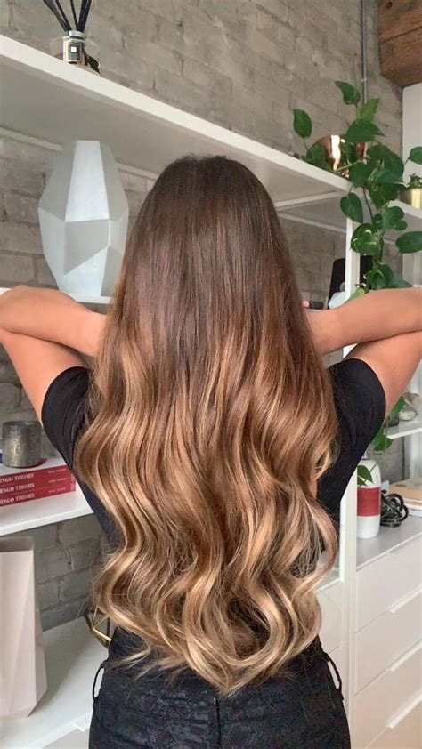 Balayage Hair Extensions Chestnut Brown Balayage Color 6T18 B 220g