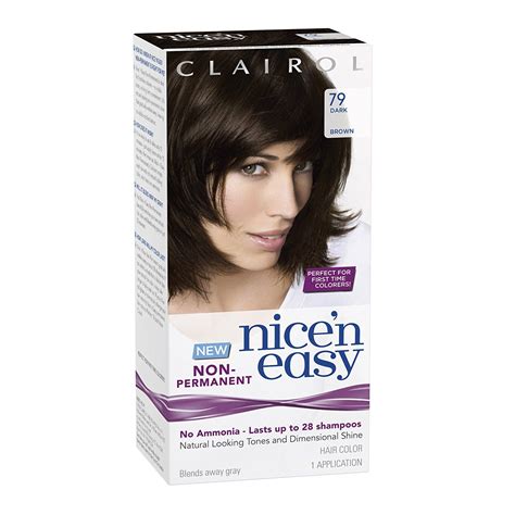 Clairol Nice N Easy Non Permanent Hair Color 79 Dark Brown 1 Kit Click On The Image For
