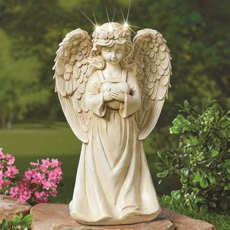 Heartfelt Solar Lighted Angel Garden Statue Collections Etc Outdoor Trees Outdoor Gifts