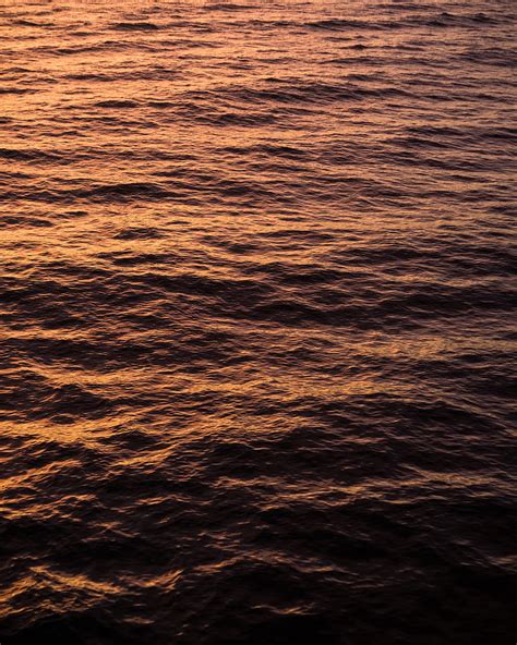 Waves Ripples Water Sea Sunset Hd Phone Wallpaper Peakpx
