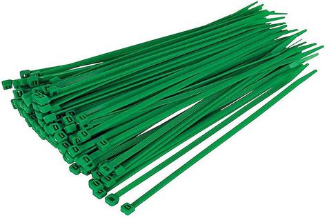 100 X 100mm X 25mm Green High Quality Cable Ties Plastic Nylon Zip Tie Wraps Uk Diy