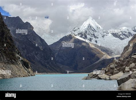 Turquoise Lake In The Andes Mountains In Peru Stock Photo Alamy
