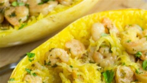 Shrimp Scampi Spaghetti Squash Salu Salo Recipes Recipe Baked