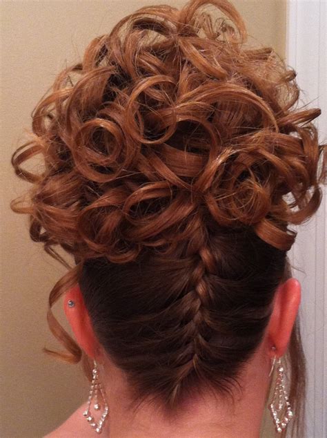 Braid hairstyles for short hair. Upside down braid with ringlet curls | I Do..Do You ...