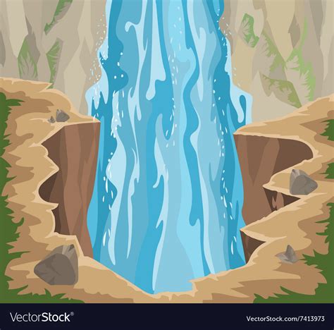 Waterfall Royalty Free Vector Image Vectorstock