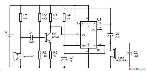 The 555 timer is a simple integrated circuit that can be used to make many different electronic circuits. 555 Timer Schematic
