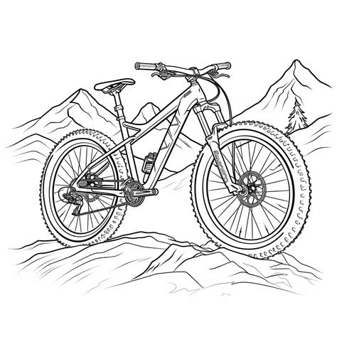 Mountainbike auf schneebedecktem Hügel happycoloring net