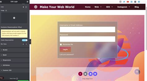 Glassmorphism effect - make your web world