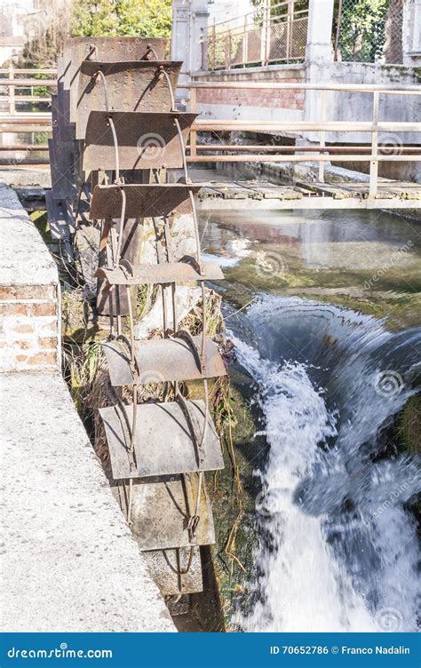 Water Mills Wheel Stock Photo Image Of Splashing Vane 70652786