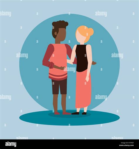 Male Couple Friends Girl Holidays Stock Vector Images Alamy