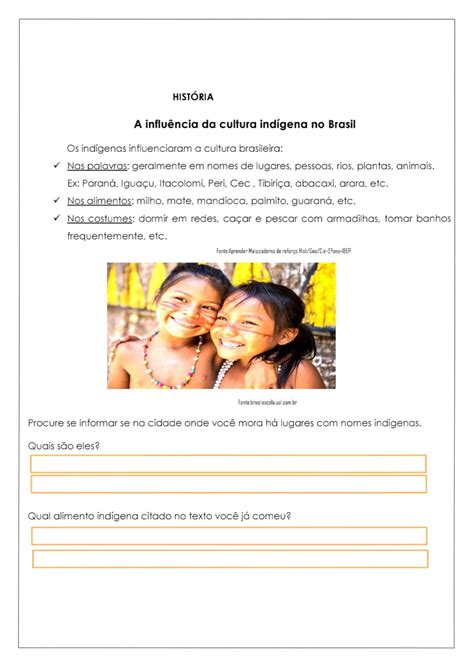 Atividades Sobre Ancestralidade 5 Ano