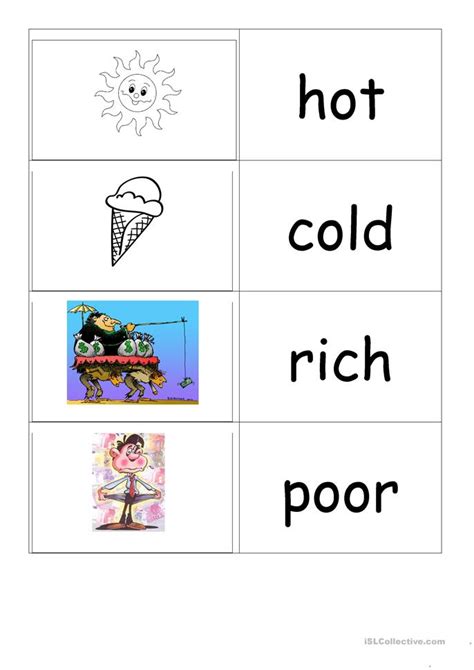 Adjectives flashcards worksheet - Free ESL printable ...