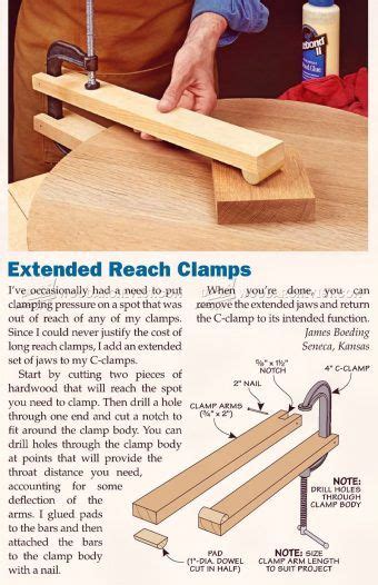 Wooden f clamp | easy way to make f clamp i just wanna show you how to make wooden f clamps in this diy video i make long c clamps using some hard plywood. #2571 DIY Long Reach Clamp - Clamp and Clamping ...