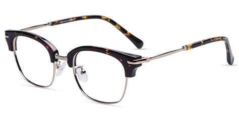 Unisex Full Frame Mixed Material Eyeglasses