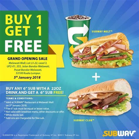 A typical sub, for which it is famous, costs between $3 and $5. Subway Melawati Mall Grand Opening Sale | LoopMe Malaysia