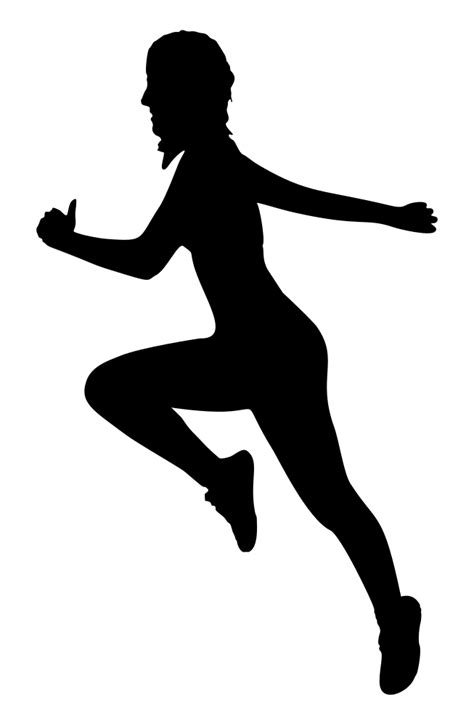 Onlinelabels Clip Art Fitness Woman Silhouette 2