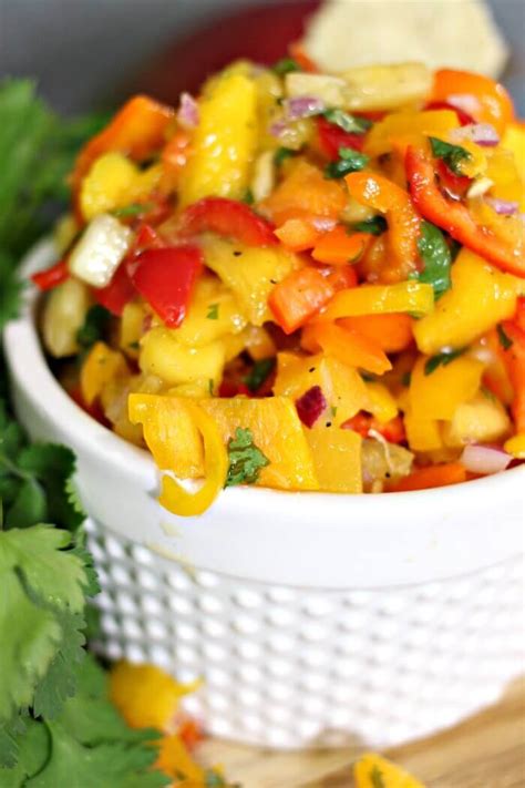 I use this salsa whenever i do sea bass , ( lets face it , the fish we get is actually rock fish but it has the same consistency . Mango Salsa {SO DELICIOUS!} | Mama Loves Food