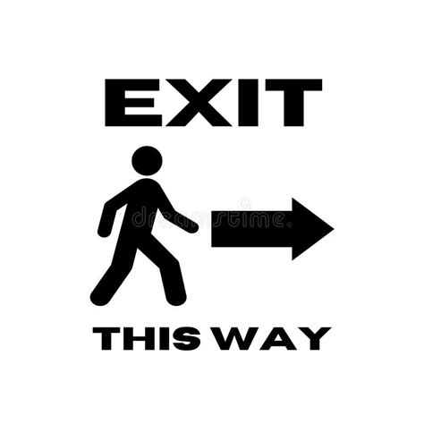 Exit This Way Sign Stock Illustration Illustration Of Number 264570695