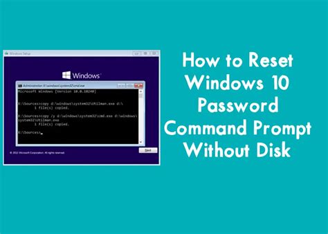 How To Reset Windows 10 Password Command Prompt Without Disk Guidesmania