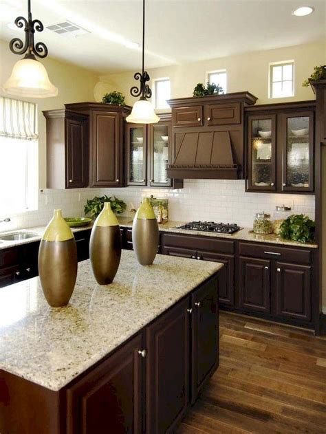Kitchen backsplash cherry cabinets stylish on regarding makeover reveal pinterest white marble 11. 80 Beautiful Kitchen Backsplash Decor with Dark Cabinets ...
